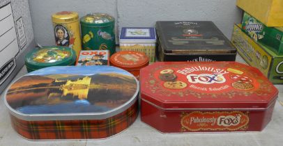 A collection of vintage tins **PLEASE NOTE THIS LOT IS NOT ELIGIBLE FOR POSTING AND PACKING**