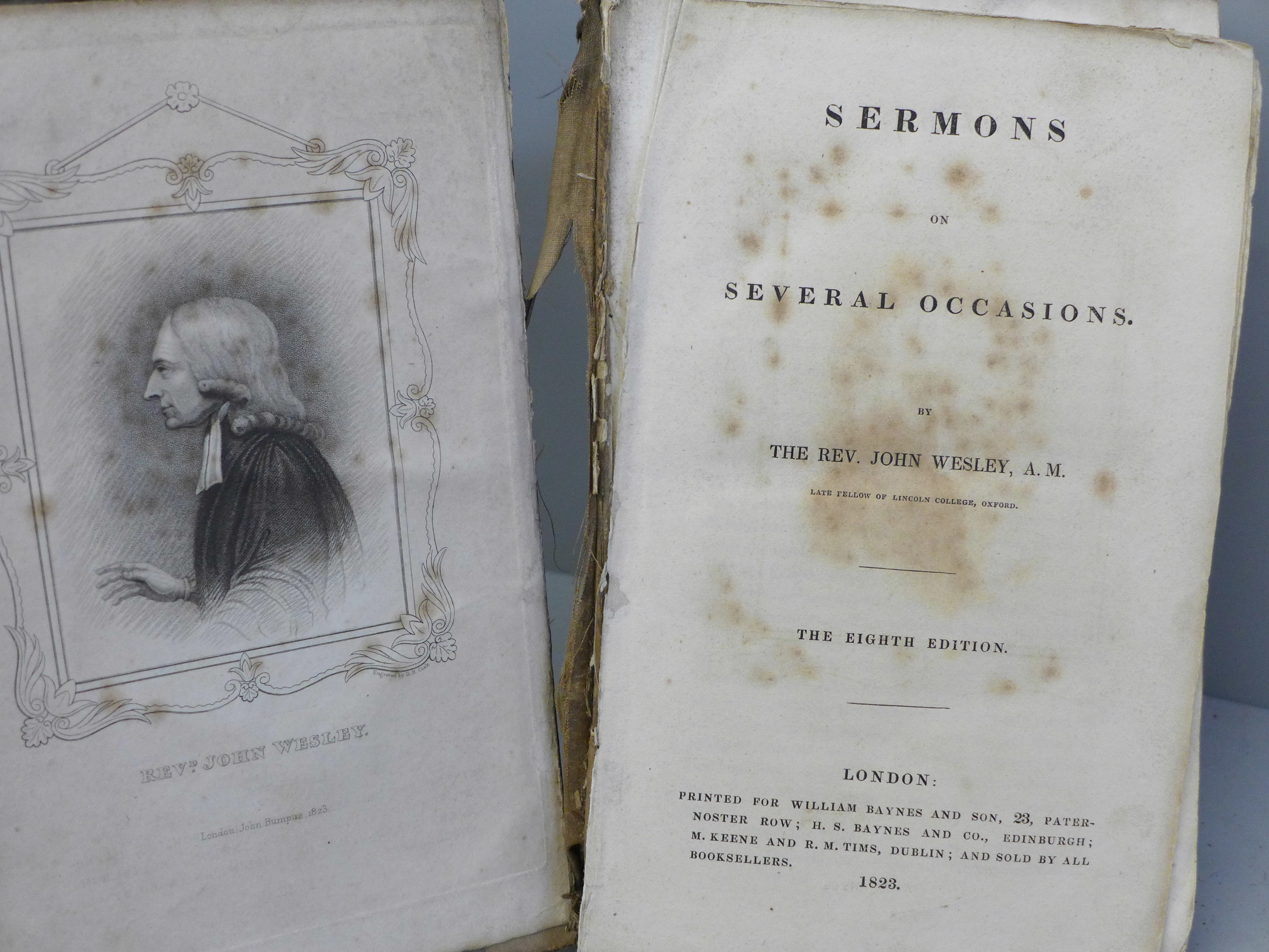 Four volumes; Sermons on Several Occasions, 1823, The Book of Common Prayer, 1720, The New - Image 10 of 12