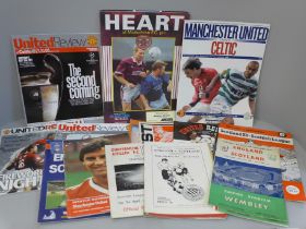 Football memorabilia; Scottish domestic and international programmes, 1959 onwards (24)