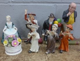 Assorted figures including Coalport and Aynsley **PLEASE NOTE THIS LOT IS NOT ELIGIBLE FOR POSTING