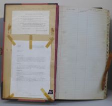 W.D. & H.O. Wills leather bound cigar labels reference album, used from 1954 onwards containing