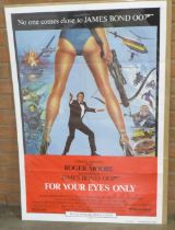 A James Bond For Your Eyes Only one sheet film poster