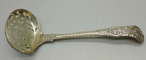A silver sifter spoon, London 1848, 64g
