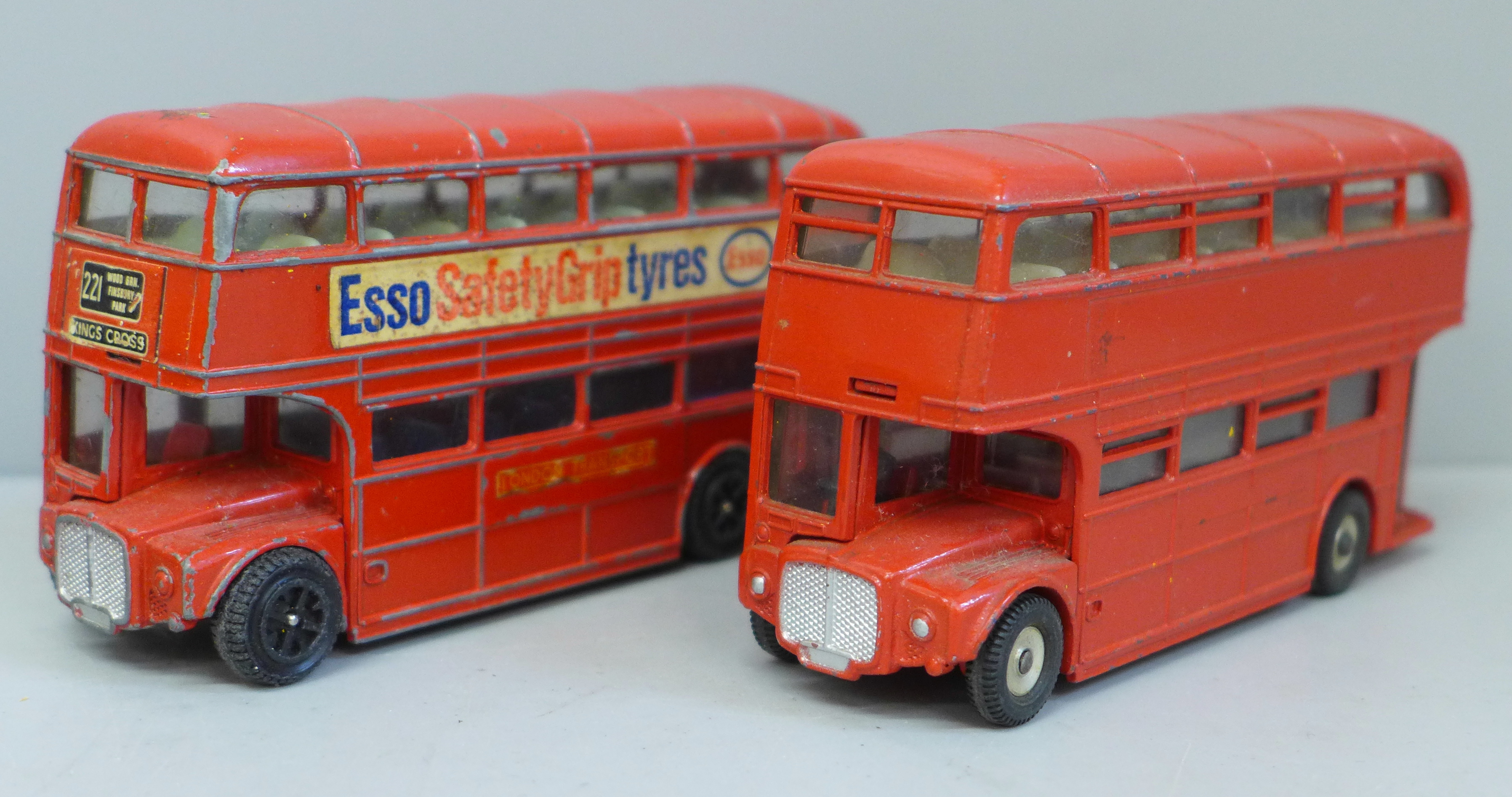 Four vintage buses, Dinky Supertoys Wayne Bus, two Dinky Toys Routemaster buses, and a Dinky Toys - Image 2 of 4