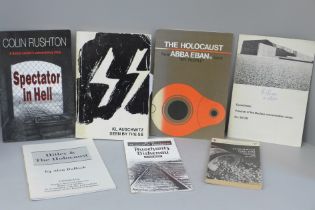 A collection of ephemera relating to Auschwitz, two novels and other booklets