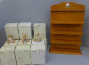 A Cherished Teddies 12 Months of the Year set and stand