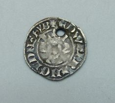 An Edward I Long Cross penny, drilled