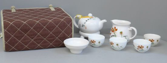 A boxed Chinese teaset