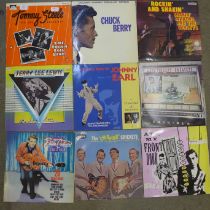 Fifteen rock n roll/rockabilly LP records