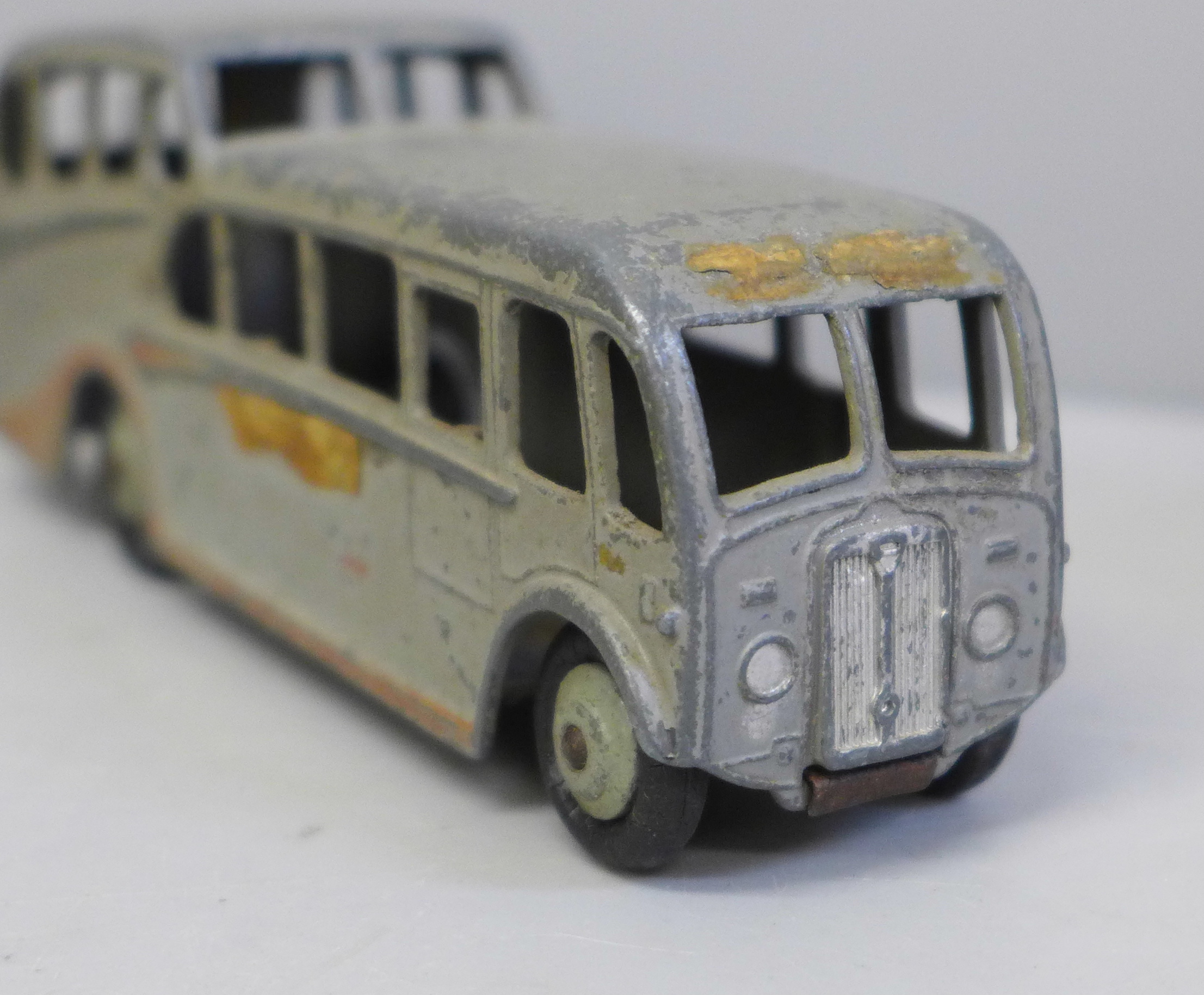 Four vintage buses, Dinky Supertoys Wayne Bus, two Dinky Toys Routemaster buses, and a Dinky Toys - Image 4 of 4