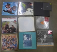 1980s alternative/punk LP records and one 7" single, John Cooper Clarke, Crass (Christ - The Album