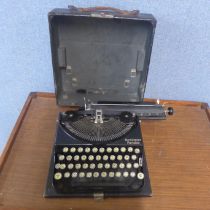 A Remington portable typewriter