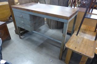 An industrial work bench