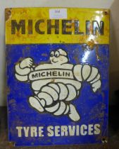 An enamelled metal Michelin advertising sign