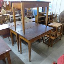 Three beech school laboratory tables