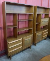 A pair of Stonehill Stateroom teak room dividers
