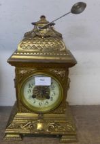 A 19th Century French brass mantel clock