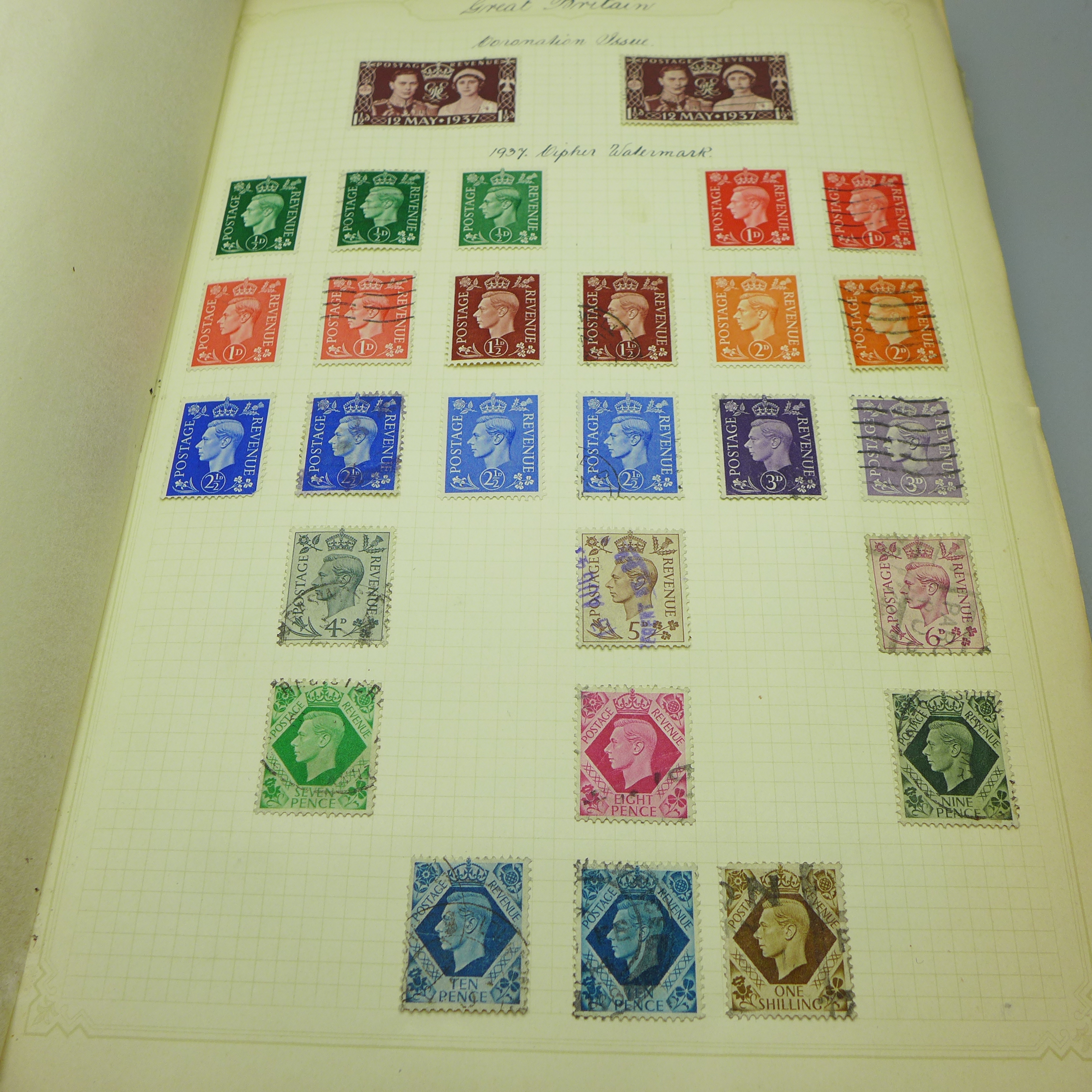 Stamps; an album of GB postage stamps, including Penny Black, a Two Pence Blue, Penny Reds, ( - Image 13 of 42