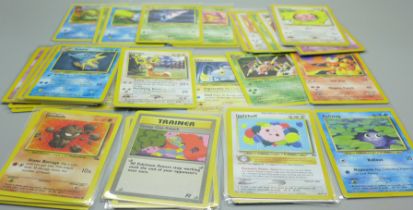 50 vintage Pokemon cards