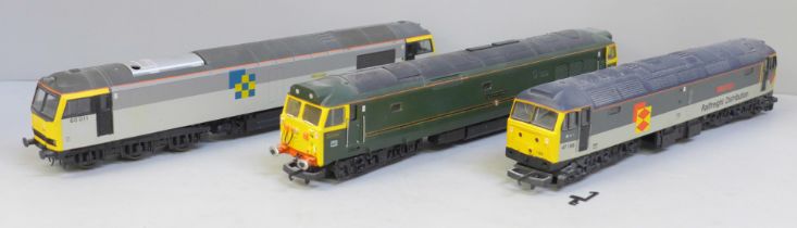 Three Lima OO gauge model diesel locomotives