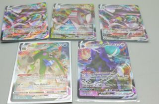 Five holographic Pokemon V-Max cards