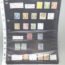 Stamps; a stock sheet of Austro-Hungarian Occupation stamps, (identified and catalogued at over £