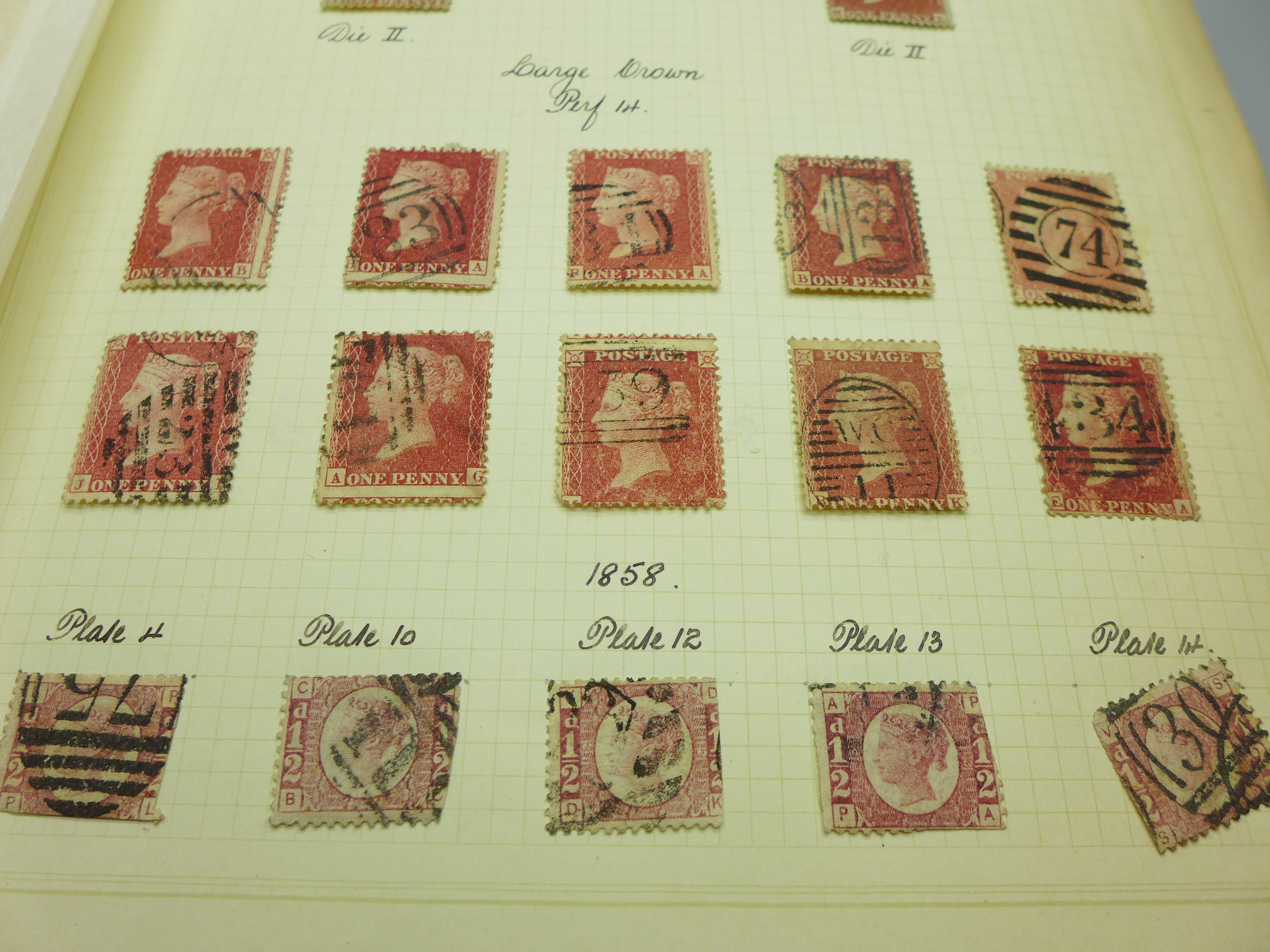 Stamps; an album of GB postage stamps, including Penny Black, a Two Pence Blue, Penny Reds, ( - Image 3 of 42