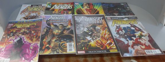100 assorted Marvel Avengers comics, (many bagged and boarded)