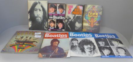 The Beatles; four books, twelve The Beatles Book Monthly publications and 45rpm Magical Mystery Tour