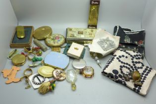A collection of compacts, etc.