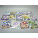 Fourteen Japanese full artwork, V, V-Max and V-Star holographic Pokemon cards