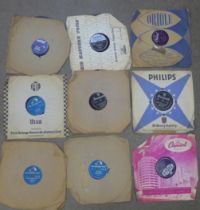 78rpm records including Rock n Roll, Elvis Presley, Gene Vincent, Bill Haley and His Comets, Jerry