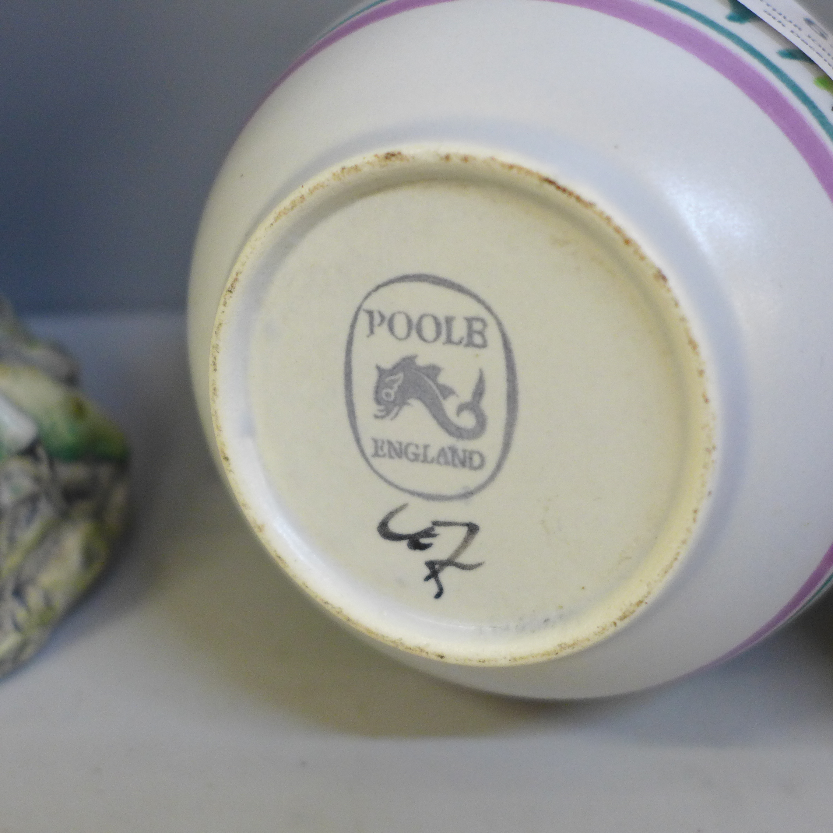 A Carlton Ware owl money box, a Poole vase and a Beswick Osprey whisky flask - Image 3 of 5