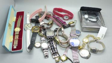 A collection of lady's watches including Ellesse, Sekonda, etc.