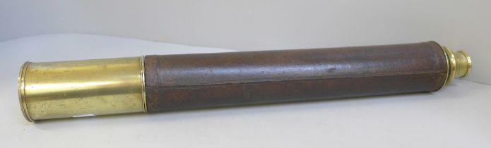 A 19th Century two drawer telescope, 91cm open