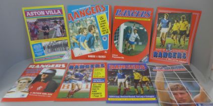 Approximately 106 football programmes, British teams including European Cup, UEFA Cup, European