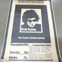 Two Bob Dylan posters including Isle of Wight