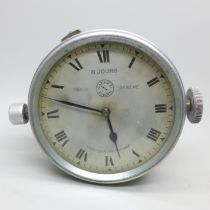 A Jaeger 8-Day car clock, a/f