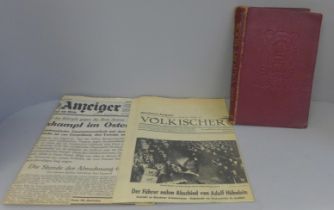 Two German newspapers and The Victory Book
