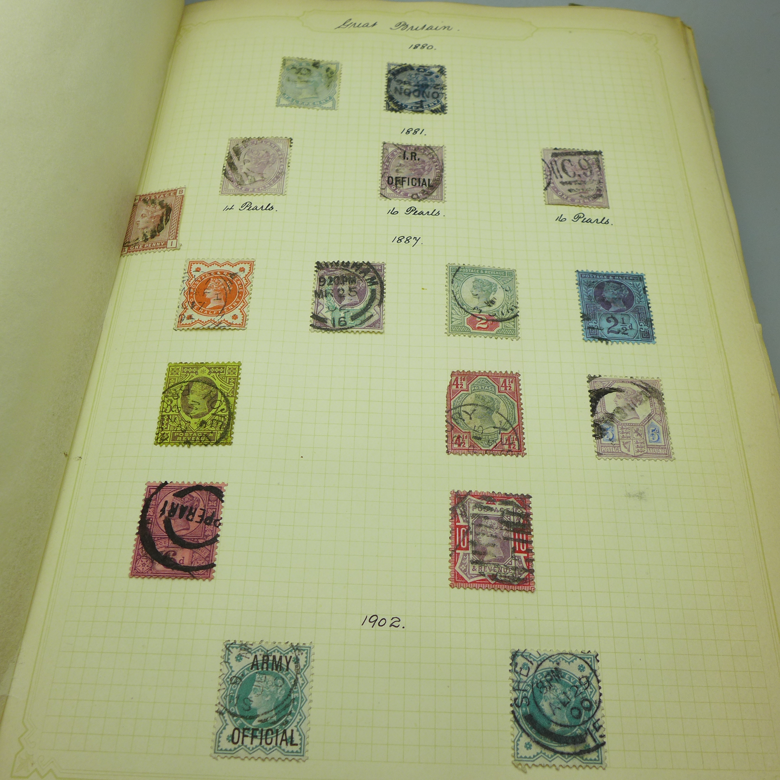 Stamps; an album of GB postage stamps, including Penny Black, a Two Pence Blue, Penny Reds, ( - Image 9 of 42