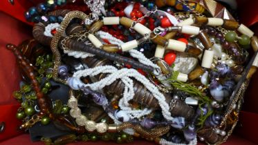 A box of costume jewellery