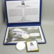 A Flying Scotsman 200 Years of Steam commemorative £5 coin cover, and a Flying Scotsman silver £5