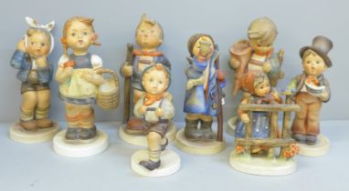 Eight Goebel/Hummel figures, one a/f **PLEASE NOTE THIS LOT IS NOT ELIGIBLE FOR POSTING AND