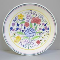 A Poole Pottery shallow bowl/dish, 26.5cm