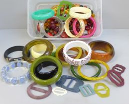 A collection of plastic jewellery