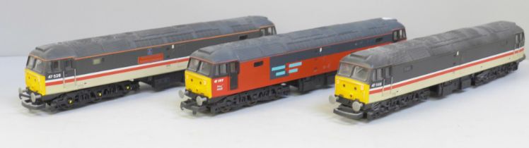 Three Lima OO gauge model diesel locomotives