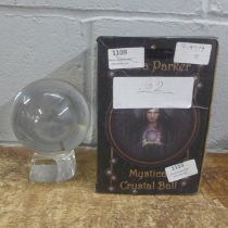 A Lisa Parker 100mm mystical crystal ball, boxed, base a/f **PLEASE NOTE THIS LOT IS NOT ELIGIBLE