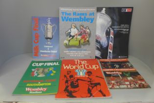 Forty-seven assorted football programmes, Semi-Finals and Finals, FA Cup, League Cup, Charity