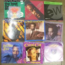 1980s 12" singles and LP records, Culture Club, Wham, Luther Vandross and Alexander O'Neal