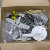 A collection of model aircraft including Airfix and a model Starship Enterprise **PLEASE NOTE THIS